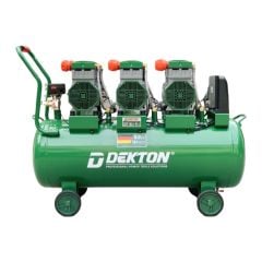 Máy nén khí không dầu 160Lít Dekton DK-AC89160 Thời gian lên hơi đầy bình 1 phút 40 giây. Công suất 9HP / 6750W