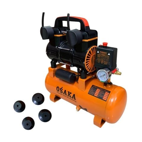 Máy nén khí mini Osaka SK1808-12L Mô tơ dây đồng 100%. Công suất 1080W, lên hơi nhanh chỉ 26 giây.