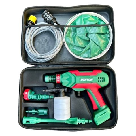 Máy rửa xe pin Dekton M21-SRX1401BL Công suất 180W động cơ không chổi than lõi đồng 100%