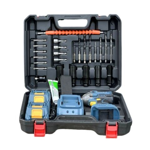 Máy siết bulong Akuza B350-01 đầy đủ phụ kiện, lực siết tối đa lên đến 350Nm