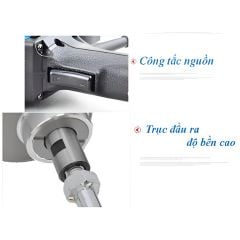 Máy trộn sơn Dongcheng DQU160 Máy có 6 tốc độ quay, với tốc độ không tải cao nhất là 550 vòng/phút.