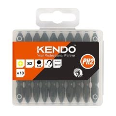 Mũi vít bake 2 đầu bằng thép S2 PH2×65mm Kendo 23230532