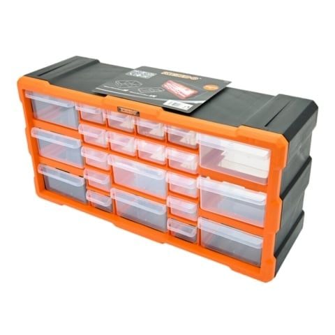 Tủ nhựa đựng linh kiện 22 ngăn Kendo-90247 làm từ chất liệu nhựa cao cấp, có độ bền cao