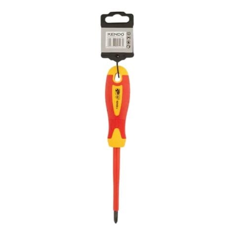 Tua vít bake cách điện 1000V VDE PH3x150mm Kendo-20424 Đầu mũi vít được làm từ thép hợp kim Cr-V chất lượng cao
