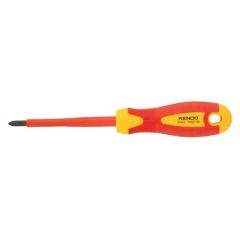 Tua vít bake cách điện 1000V VDE PH3x150mm Kendo-20424 Đầu mũi vít được làm từ thép hợp kim Cr-V chất lượng cao