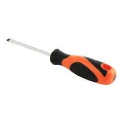 Tua vít dẹp bằng thép Cr-V tay cầm bọc cao su 8*1.6*200mm Kendo-20117