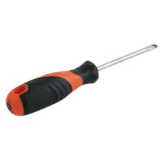 Tua vít dẹp bằng thép Cr-V tay cầm bọc cao su 8*1.6*200mm Kendo-20117