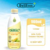  Sữa Tươi Thanh Trùng Vị Bắp Nếp DeliFres+ | 900ml 