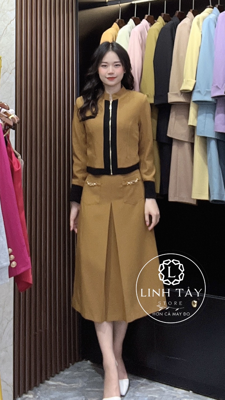 Sét Đầm 2 Dây Kèm Áo Khoác YM Concept