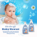  [Mã INBAU15 giảm 15K đơn 99K] Sữa tắm gội cho bé Baby Kawaii chai tạo bọt 300ml chiết xuất hoa cúc la mã - KOSEI 