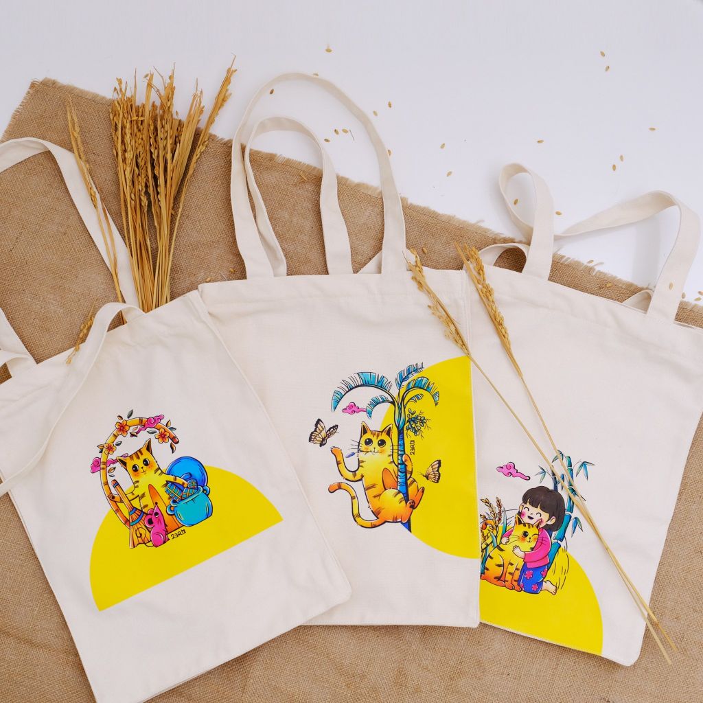  Bộ 3 túi tote Mèo 