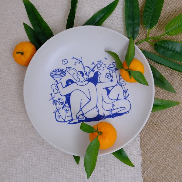  Đĩa trang trí Bánh chưng bánh dầy 