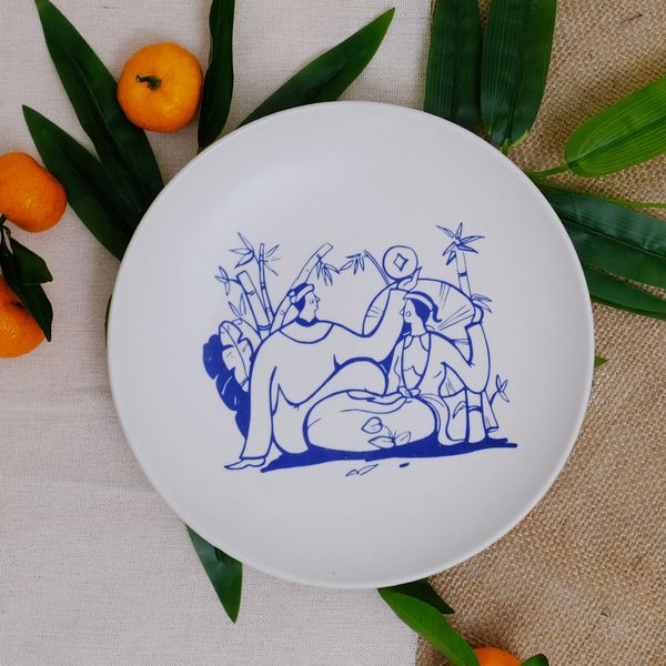  Đĩa trang trí Cây tre trăm đốt 