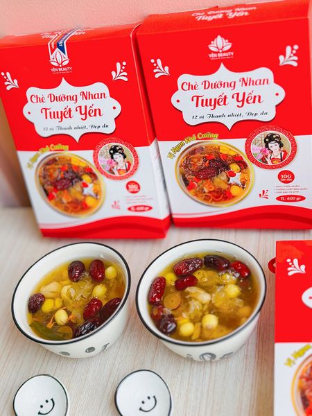  Chè Dưỡng Nhan Tuyết Yến 12 Vị Thanh Nhiệt Đẹp Da | Hộp 600g | YẾN BEAUTY 