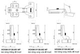  Bản lề bật VICKINI 01138.001 NP ken bóng thẳng đế trượt 