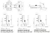  Bản lề bật VICKINI 01138.002 NP ken bóng cong vừa đế trượt 