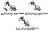  Bản lề bật giảm chấn VICKINI 01409.003 NP ken bóng cong nhiều đế nhấn 