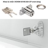  Khoá tủ nhấn VICKINI 03105.024 CP crom bóng 