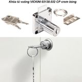  Khóa tủ vuông VICKINI 03138.032 CP crom bóng 