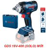Máy Siết Bu Lông Dùng Pin Bosch GDS 18V-400 18V 400Nm Đầu Vuông 1/2" (Chưa Pin & Sạc)