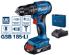 Máy Khoan Động Lực Dùng Pin Bosch GSB 185-LI 18V 50Nm 13mm (Kèm 1 Pin 2.0Ah và 1 Sạc)