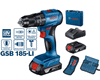 Máy Khoan Động Lực Dùng Pin Bosch GSB 185-LI 18V 50Nm 13mm (Kèm 2 Pin 2.0Ah và 1 Sạc)