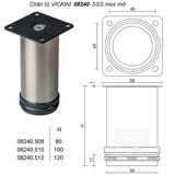  Chân tủ VICKINI 08240.512-D50x120 SSS inox mờ 