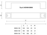  Tay tủ VICKINI 09004.160 MSN ken xước mờ 