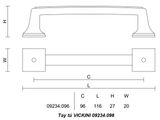  Tay tủ VICKINI 09234.096 MSN ken xước mờ 