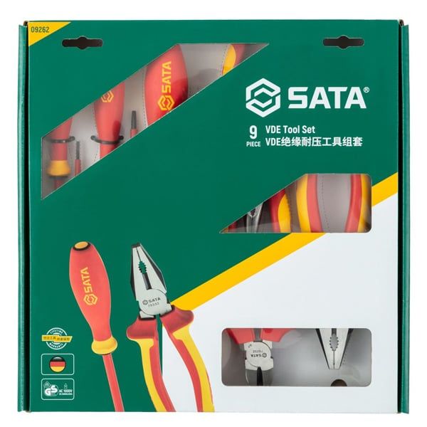  Bộ dụng cụ sửa chữa điện cách điện VDE 9 món SATA 09262 