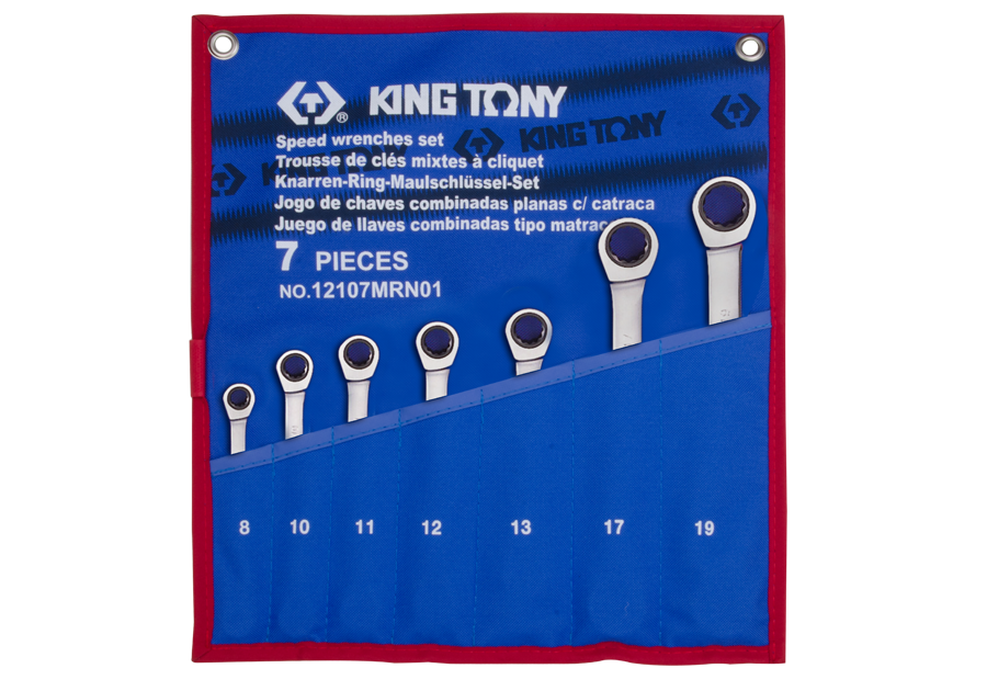  Bộ khóa vòng miệng tư động 7 cái Kingtony 12107MRN01 (8-19mm) 