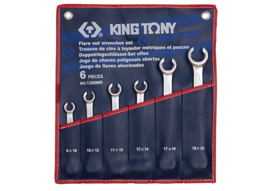  Bộ cờ lê 2 đầu chẻ 6 cái Kingtony 1306MR (8-22mm) 