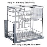  Giá kệ dao thớt chai lọ VICKINI 14922.250 PSS inox bóng 304 