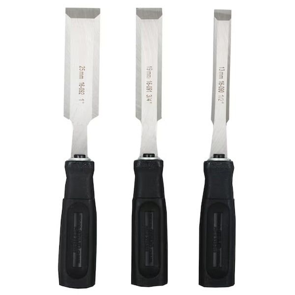  Bộ đục gỗ cầm tay 3 cây 13, 19, 25mm Stanley 16-089 