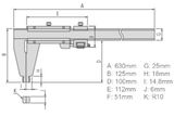  Thước cặp cơ Mitutoyo 160-151 (0-18/0-450mm/0.02mm) 