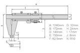  Thước cặp cơ Mitutoyo 160-155 (0-40/0-1000mm/0.02mm) 