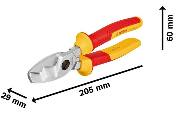  Kìm cắt cáp cách điện VDE 200mm Bosch 1600A02NF4 
