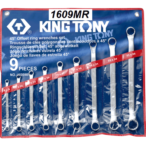  Bộ cờ lê 2 đầu vòng 9 cái Kingtony 1609MR (8-26mm) 