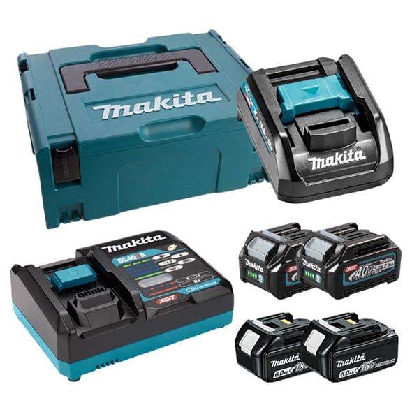  Bộ pin sạc Makita 191T64-6 (BL1860B*2+BL4025*2+ADP10+DC40RA) 