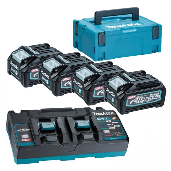  Bộ pin sạc Makita 191U28-6 (BL4040*4+DC40RB+MAKPAC) 