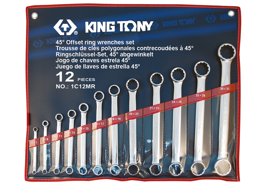  Bộ cờ lê 2 đầu vòng 12 cái Kingtony 1C12MR (6-32mm) 