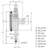  Đồng hồ so cơ khí Mitutoyo 2046A (0-10mm/0.01mm) 