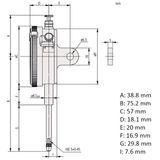  Đồng hồ so cơ khí Mitutoyo 2050A (0-20mm/0.01mm) 