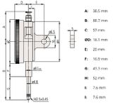  Đồng hồ so cơ khí Mitutoyo 2052A-19 (0-30mm/0.01mm) chống sốc 