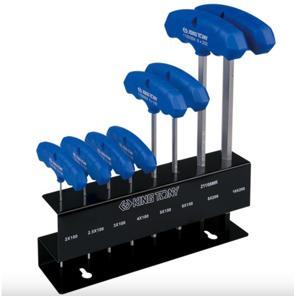  Bộ lục giác đầu bi cán chữ T Kingtony 21108MR 