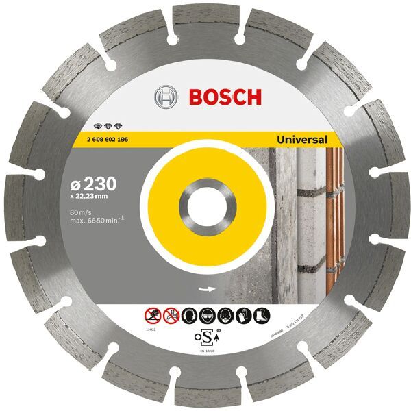  Đĩa cắt đa năng  Bosch 230x22.2x10mm - 2608602195 