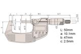  Panme điện tử đo ngoài Mitutoyo 293-342-30 (2-3"/50-75mm/0.001mm) 