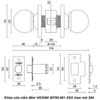 Khóa cửa nắm đấm VICKINI 30700.001 SSS inox mờ 304