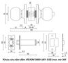 Khóa cửa nắm đấm VICKINI 30801.001 SSS inox mờ 304
