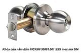  Khóa cửa nắm đấm VICKINI 30801.001 SSS inox mờ 304 